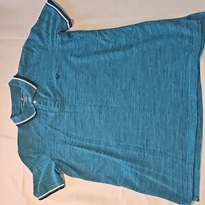 American Eagle Flex classic fit mens size medium green/blue polo style shirt
